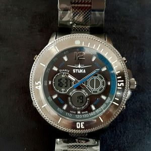 Stuka Mens Watch with Digital Chronograph